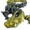 3D Printed Articulated Simulation Dragon Toy Poseable Dragon Ornament (Gold)