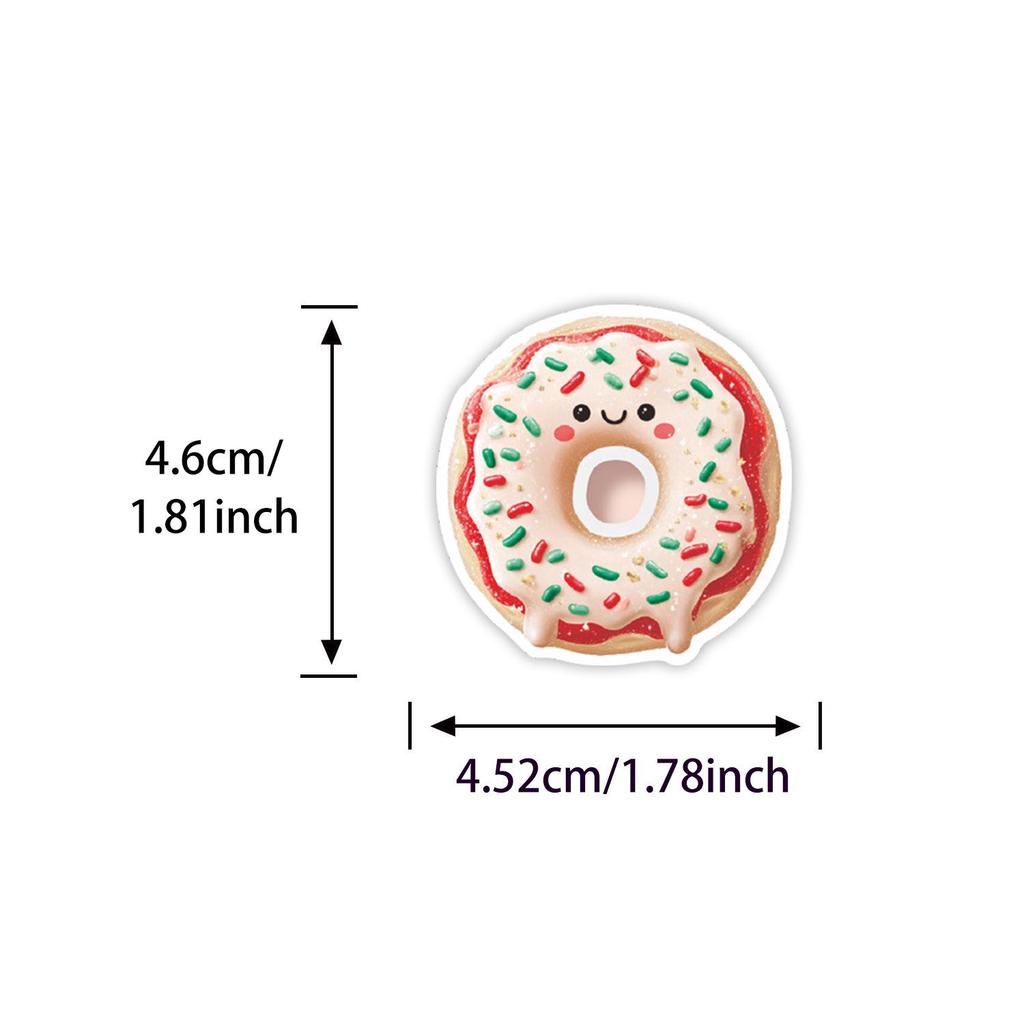 50pcs PVC Cartoon Christmas Snowman Stickers for Phone Cases & Laptops, DIY Decoration Set