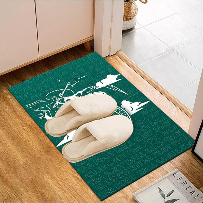Cori-tiba Football Club Crest Printed Office Carpet Chair Cushion  Entryway Rug, Rugs for Living Room, Bedroom Christmas gifts