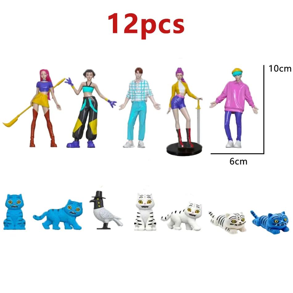 5-18pcs NEW Kpop Demon Hunters Figure Cartoon Hunters Tiger Rumi/Mira/Zoey Action Figure PVC Desktop Decoration Model  Toy Gift