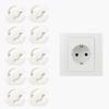 20 Pcs Electric Outle EU Standard Electrical Outlet Baby Safety Anti  Shock Plugs Protector Cover