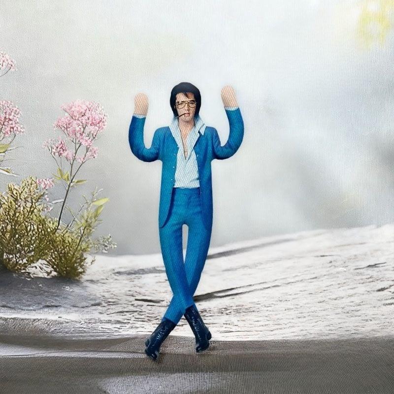 30cm Elvis Presley Kat Koning Abstract Pluche Pop Met Ingebouwd Draadframe Buigbare Gevulde Muis Speelgoed Vakantiecadeau 30CM