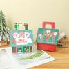 4 Stück Weihnachts Hausform Geschenkboxen Kraftpapier Süßigkeiten Kekse Geschenkverpackungsbox mit Henkel Weihnachtsbaum Anhänger Partyzubehör