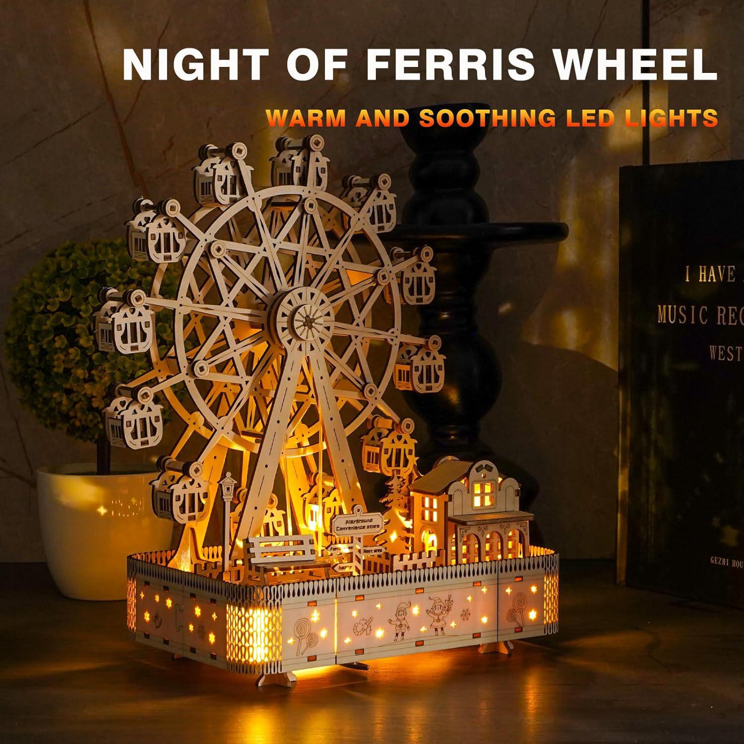 

3D Wooden Ferris Wheel Puzzle: DIY Creative Educational Toy