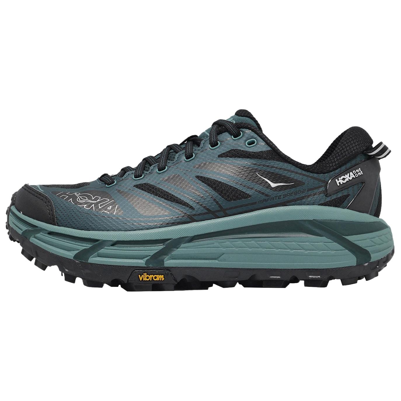 

HOKA ONE ONE Mafate Speed 2 Trail Running Shoes Unisex Black Green 1126851-BBYL 44
