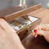 Good-1 Piece Wooden Flip Jewelry Organizer Box Jewelry Storage Gift Display Case Watch Earrings Ring Holder Jewellery Storage B