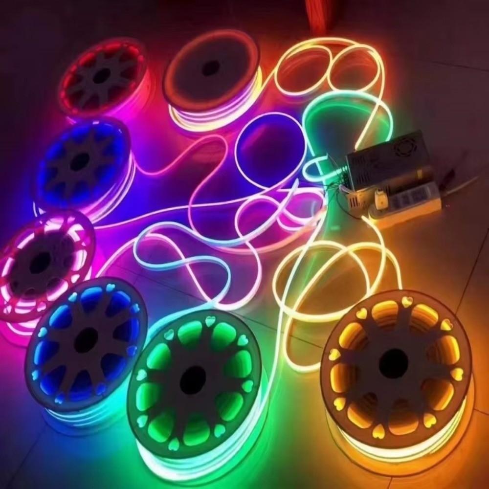 Night Lamp Side-Emitting LED Strip Light Waterproof with Plug LED Neon Light Bright Bendable Neon Ribbon Light Living Room