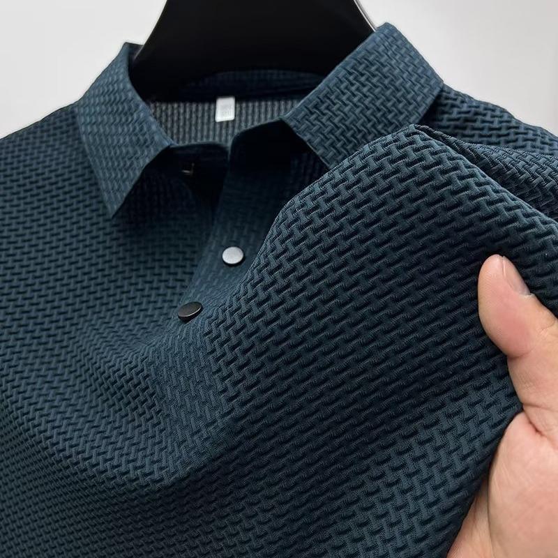 Men's Short-Sleeve Ice Silk Mesh Polo Shirt