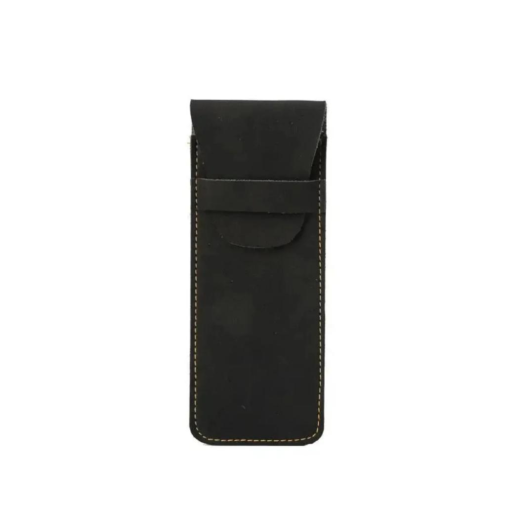Vintage Frosted PU Leather Flap Pen Case High-end Fountain Pen Protective Sleeve Large Capacity Double Set of Pen Case
