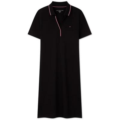 Rochie polo cu decolteu în V și bordură pentru femei