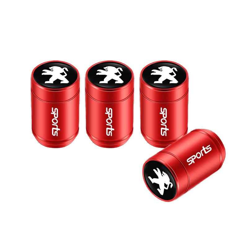 Aluminum Alloy Car Tire Valve Stem Caps Wheel Valve Accessories For Peugeot 408 308 5008 Landtrek 208 3008 2008 Rifter 508 301