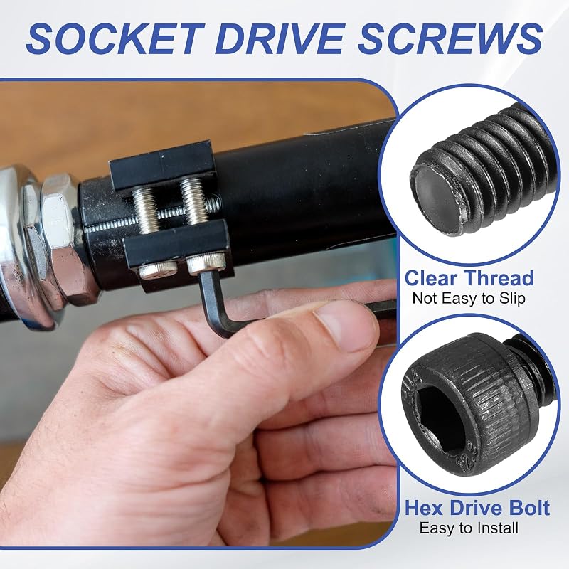 PATIKIL 10-Pack Hex Socket Head Cap Screws, M6 x 40 mm, Grade 12.9 Carbon Steel, for Bolt Combine, Home Hardware, Electrical Appliances, and