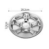 Stainless Steel Round Serving Tray Divided Food Dinner Plates Canteen Lunch Dishes Container Home Dinnerware