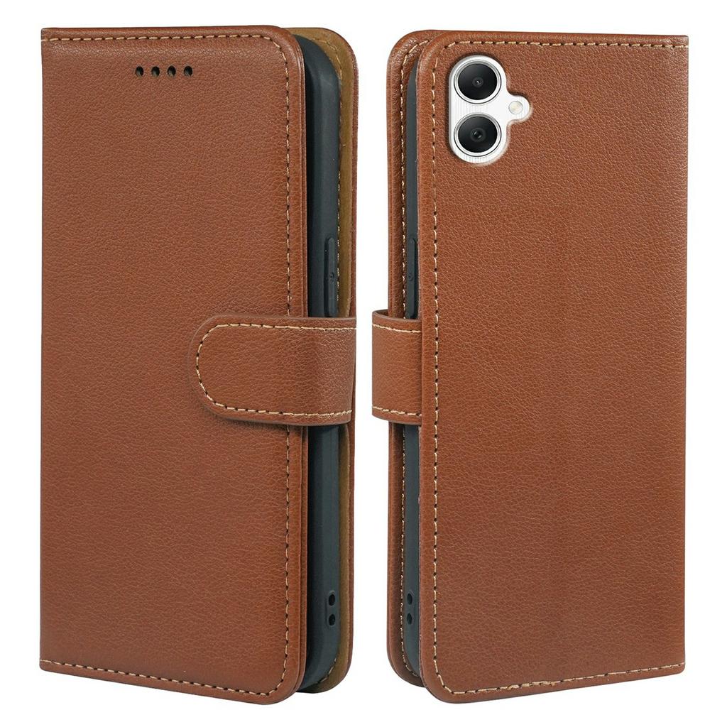 For Samsung Galaxy A06 4G Case RFID Blocking Wallet Litchi Texture Leather Phone Cover Magnetic Clasp