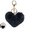 Portachiavi a Forma di Cuore Soffice Portachiavi con Ciondolo Pelo di Coniglio Artificiale Portachiavi per Borsa Decorazione Chiavi Auto Accessorio per Etichetta Bagaglio