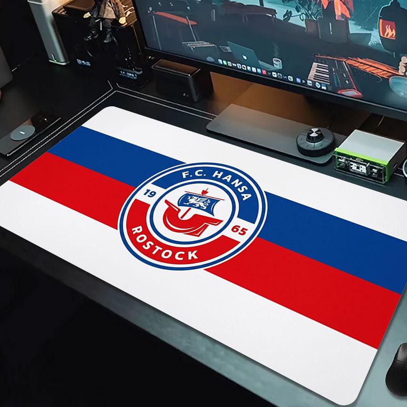 F.C. Hansa Rostock Large Size Mouse Pad Large Gaming Table Cushion Non-slip Laptop Tablet Big Mousepad XXL Mat Mini PC Playmat With Lock Edge