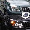 Fits 03-09 Toyota Prado LED Projector Headlights with Angel Eye DRL Modification.