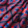 Female Bohemian Ethnic Style Scarf Herringbone Pattern Color Geometric Silk Scarf Travel Shawl Accessories
