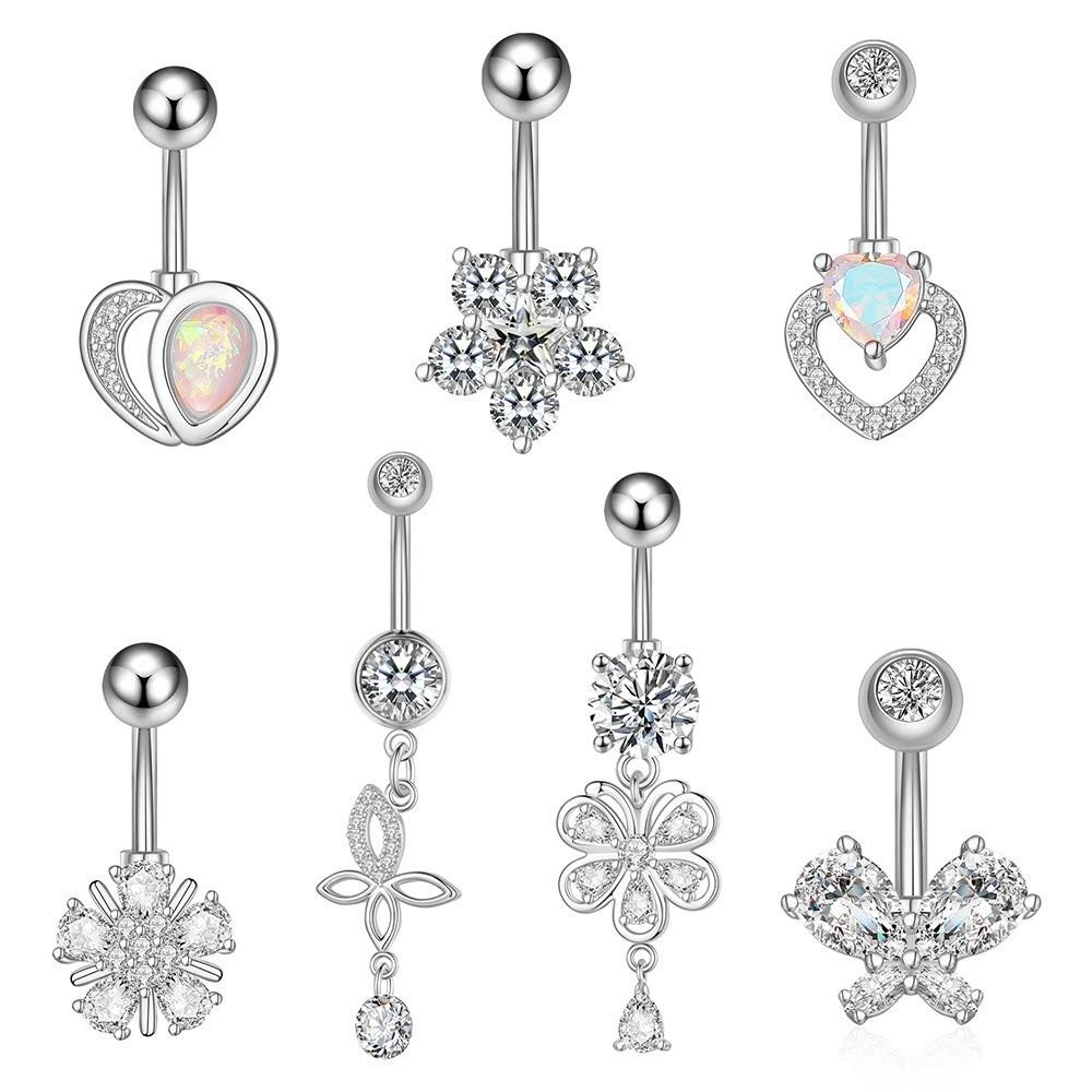 Curved Belly Piercings Butterfly Body Piercing Jewelry Vintage Belly Button Rings Girl