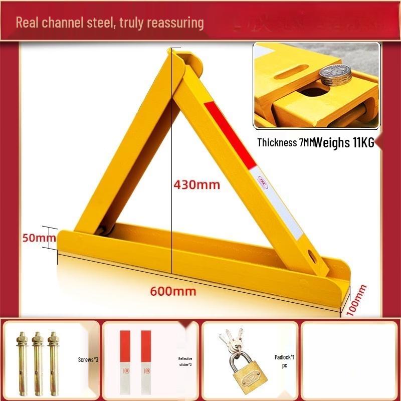 Jundingying 7MM Heavy-Duty Channel Steel Parking Lock