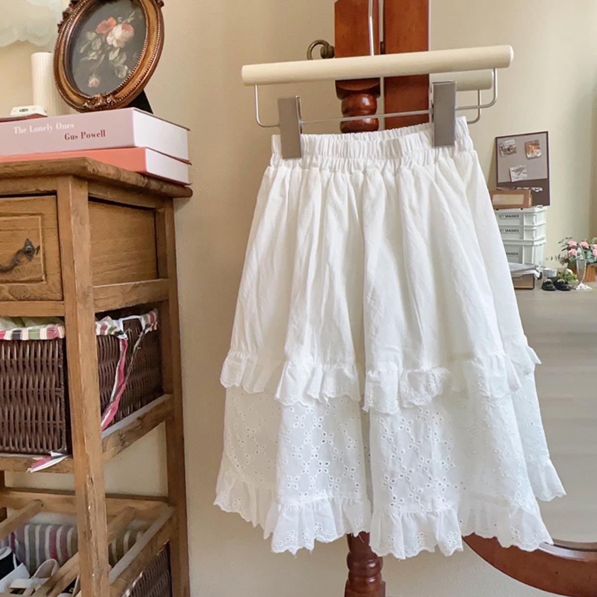 

Girls Leather Jacket with Jacquard Midi Cake Skirt - Spring/Autumn Fashion (AQA086-AQA087) Size 90