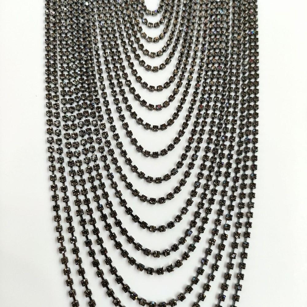 Luxury Beaded Decoration Diamond Tassel Epaulets Detachable Sparkling Shoulder Brooch Rhinestone Brooch Epaulet