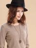 Women's Cashmere Wool Round Neck Knitted Sweater - Versatile Base Layer for Spring, Autumn, and Winter