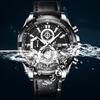 Quartz Machine Core Men Watches 3ATM Waterproof Luminous Pointer Luxurious Calendar Casual Dropshipping Leather Strap Watches