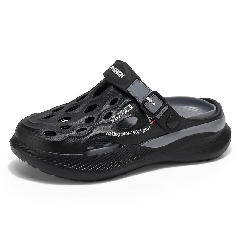 Hole shoes summer new bag head hole shoes large size outside wear thick-soled wading shoes