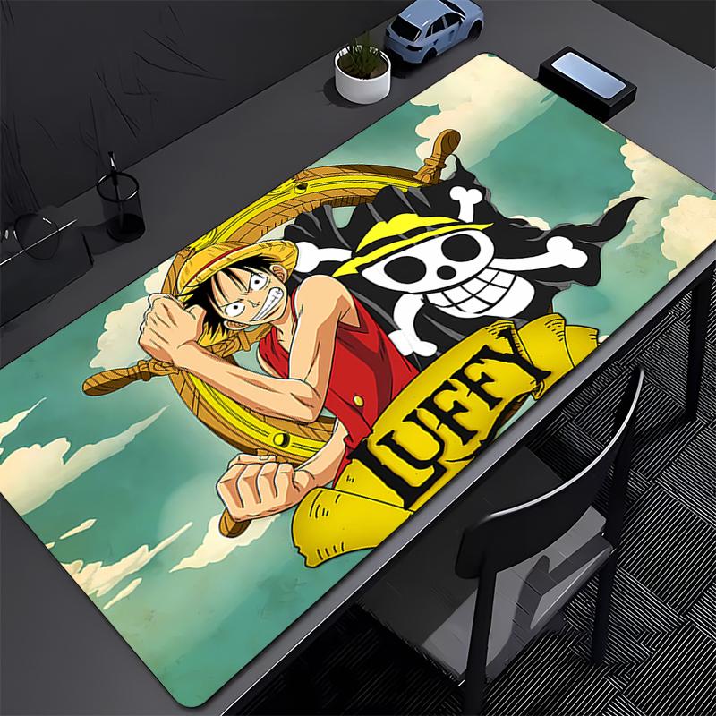 E-sports Mouse Pad Office Laptop Computer Smooth Flexible Rubber Gamer PC Computer Keyboard Pad one piece luffy 90x40cm Mosuepad