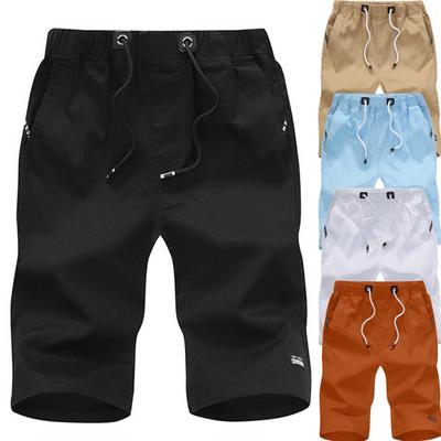 Men's Summer Leisure Sports Five-cent Trousers Cotton Belted Beach Short Pants