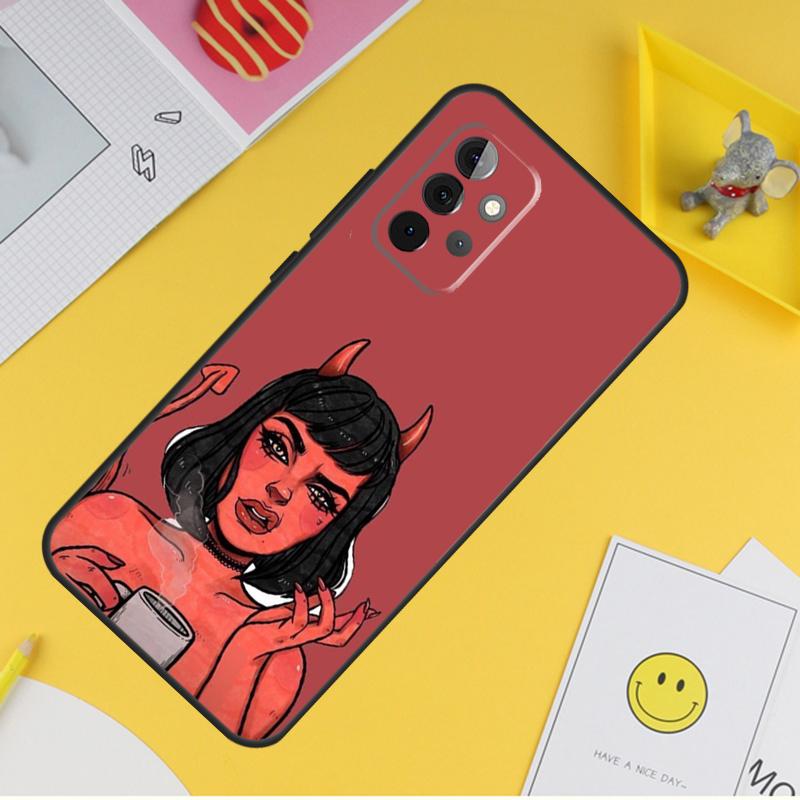 Devil Woman Case For Samsung Galaxy A54 A34 A14 A56 A52 A53 A16 A26 A36 A55 A35 A15 A32 A12 A33 A13 A17
