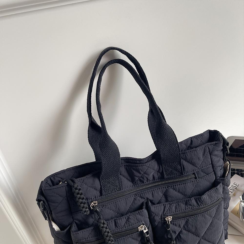Women's Shoulder Bag, Large-Capacity Casual Multifunctial Commuter Handbag, Versatile Diamd Quilted Design Crossbody Bag