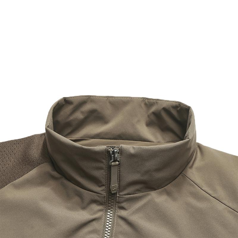 FILA Golf Series Fashion Simple Casual Sports Golf Vest Comfortable Warm Stand Collar Woven Men vest Caramel A11M615716FBN