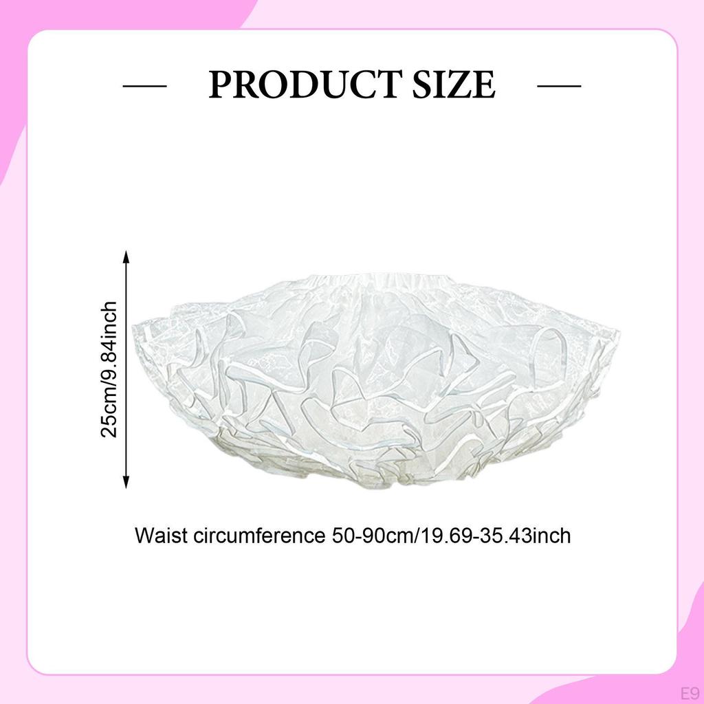 Damen Krinoline Unterrock Reifenloser Petticoat Cosplay Kostüm Bubble Rock Prinzessin Tanz