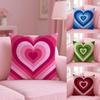 Sweet Love Cushion Cover Plush Fabric Soft Double-Sided Printed Invisible Zipper Sofa Pillow Case Home Decor