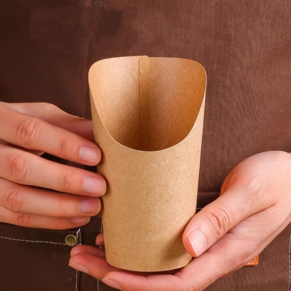 50PCS Thickened Egg Waffle Paper Cup Water Proof Take-out Snack Boxes  Kitchen Use