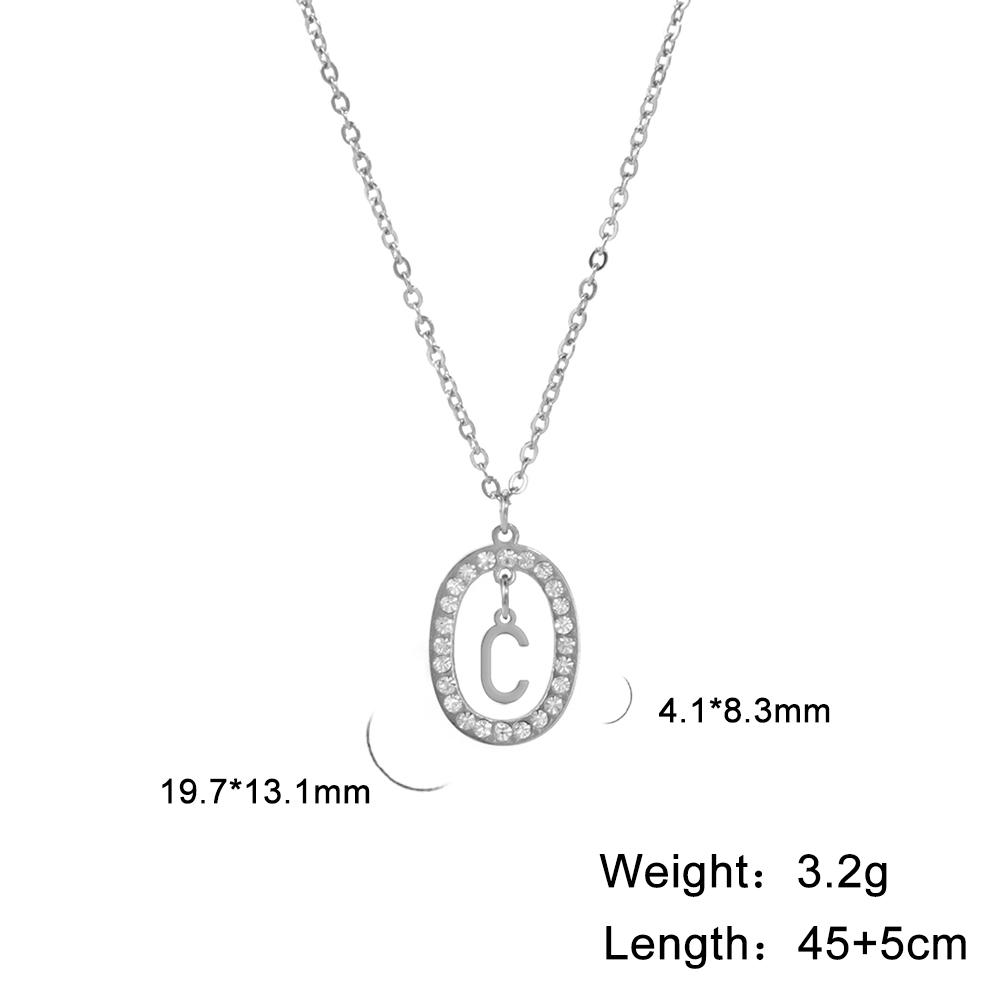 

Cazador Zircon Initial Letter Necklace for Women Rhinestone A-Z Alphabet Choker Necklace Stainless Steel Jewelry Mother Gift V&45-50cm
