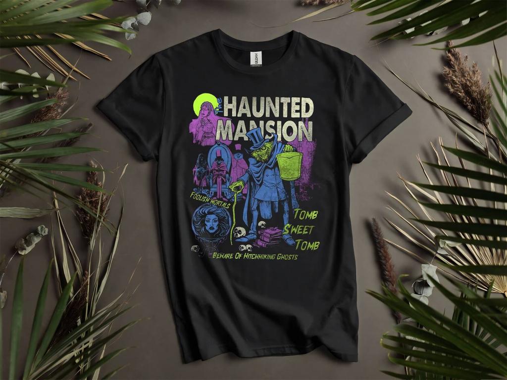 Retro Disney Hitchhiking Ghosts T-shirt T shirt Men Women Unisex Tshirt K660