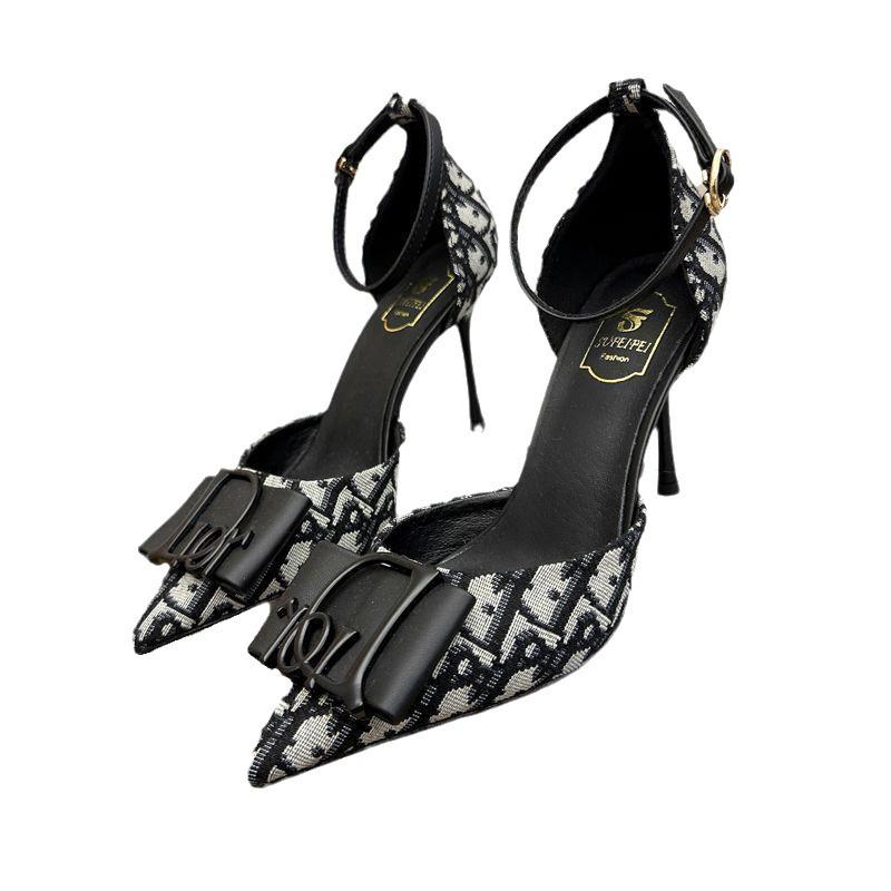 Women's WD 2024 Summer High Stiletto Heels - Comfortable All-Day Wear, Versatile One-Strap Design