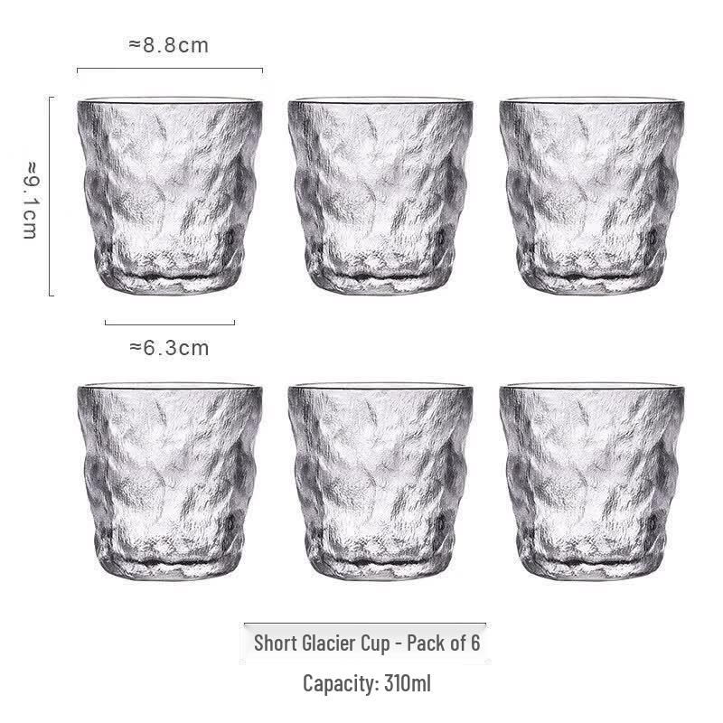 ZISIZ Glacier Pattern Universal Glassware Set