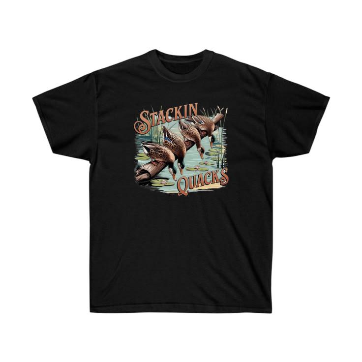 

Duck Hunting Shirt, Bold Black Hunting Dog with Duck Graphic Sweatshirt XL