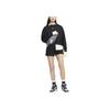 Nike Solid Logo Short Loose Crewneck Sweatshirt Women sweatshirt Black DQ5762-010