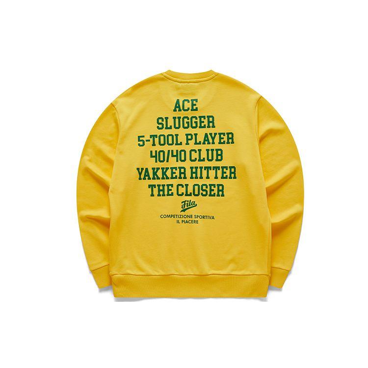 FILA Fusion Casual Sports Pullover Hoodie Men hoodies Spring-Yellow T11M042230F-YE