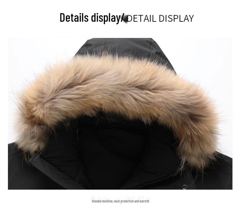 Herren 90% Daunen Winterparka mit Pelzkragen 2025