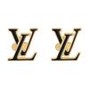 Buchstaben Logo Messing Ohrringe Damenohrringe Gold Schwarz M04444