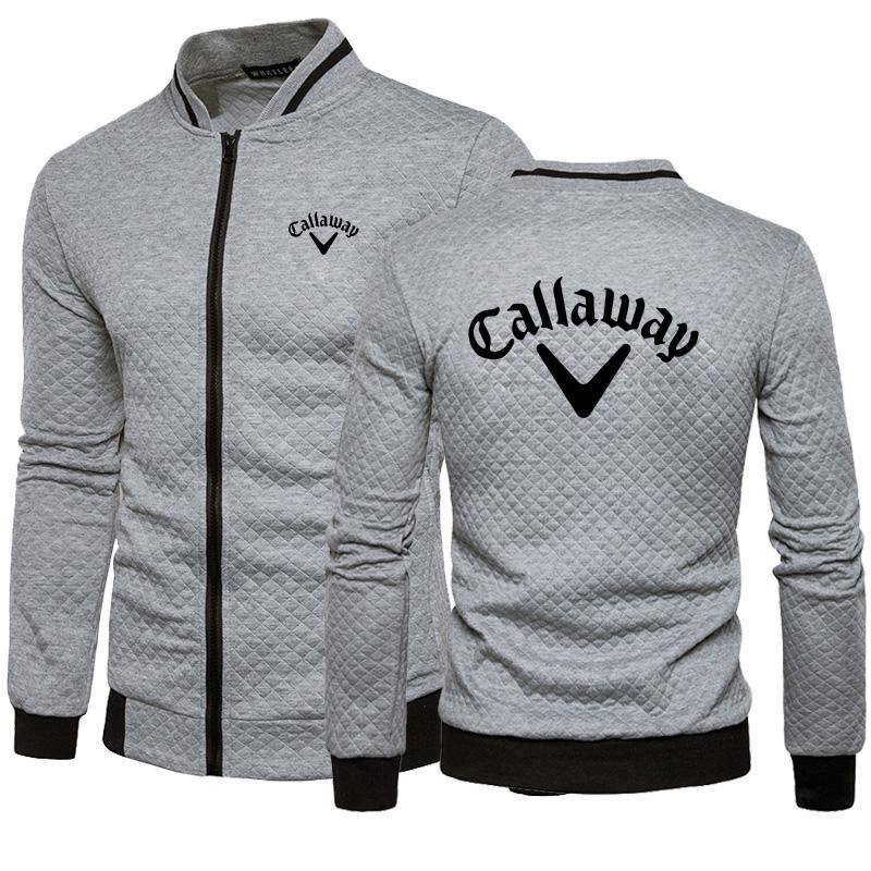 

Мужская повседневная куртка Callaway весна-осень, новая качественная куртка на молнии, мужская модная деловая куртка с принтом логотипа, мужская верхняя одежда S чёрный
