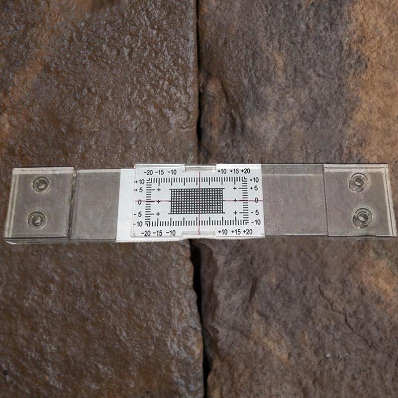Crack Gauge Monitor Gauge Acrylic Crack Monitoring Record Tool Crack Measuring Instrument For Monitoring Wall Deformation Cracks