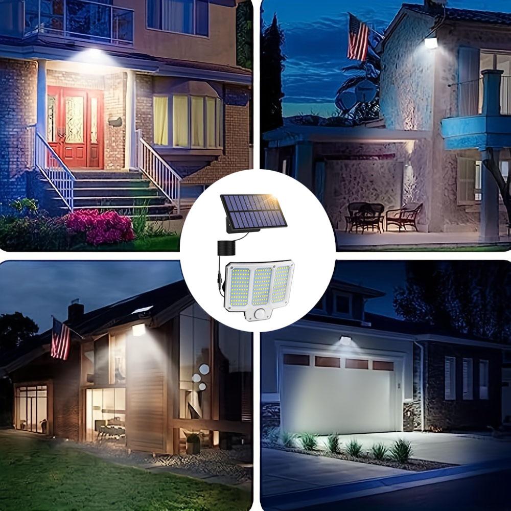 Outdoor Split Solar Lamp 210LED Wall Light with Motion Sensor 3 Modes Floodlight Remote Control for Patio Garage Wall Lamps