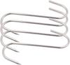 4 Pieces Stainless Steel Meat Hooks, 7/8-Inch 4/8mm S-Hooks, Meat Processing Butcher Hook Pot Hooks